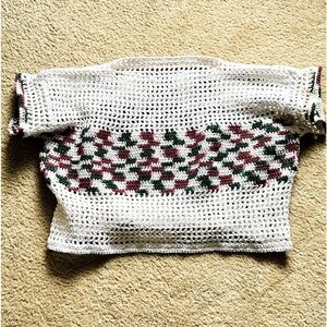 Crocheted Sparkle Crop Top